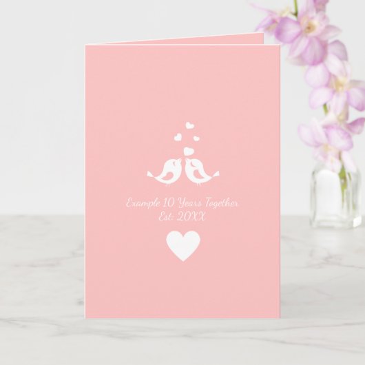 Gepersonaliseerd 10 Jaar Samen Jubileum Kaart (Orchidee)