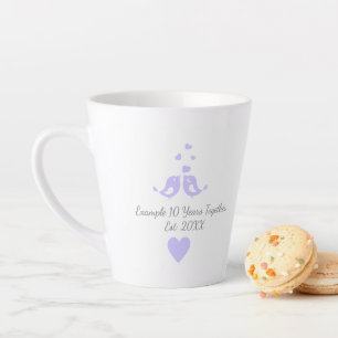 Gepersonaliseerd 10 Jaar Samen Jubileum Latte Mok