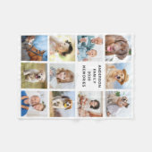 Gepersonaliseerd 11 Fotocollage Eenvoudig Modern Fleece Deken (Voorkant (Horizontaal))