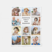 Gepersonaliseerd 11 Fotocollage Eenvoudig Modern Fleece Deken (Voorkant)