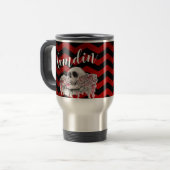 Gepersonaliseerd 15 ounce koffie mok schedel Roos  (Voorkant links)