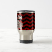 Gepersonaliseerd 15 ounce koffie mok schedel Roos  (Center)