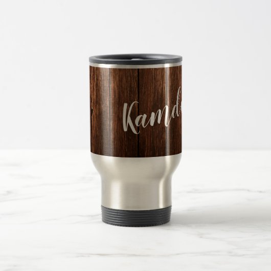 Gepersonaliseerd 15 ounce koffie mok Schuur Hout L (Center)