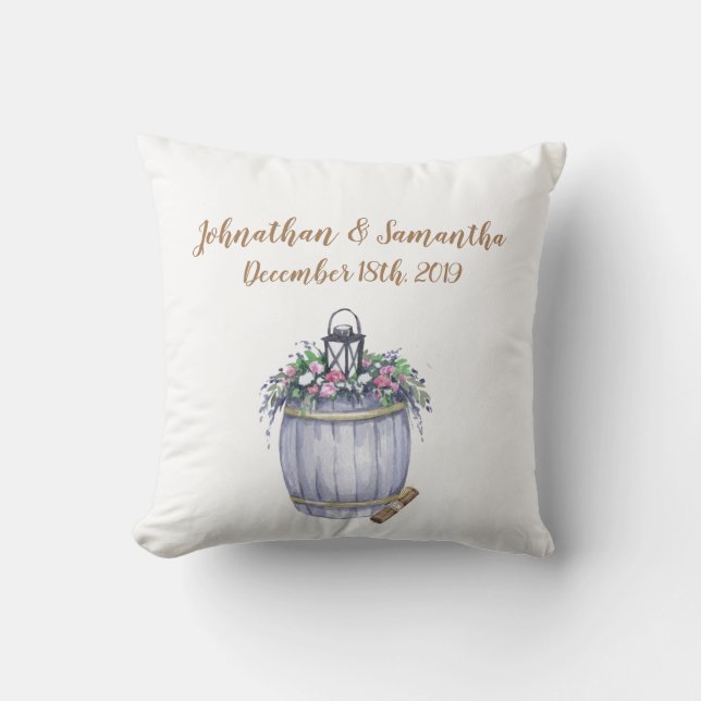 Gepersonaliseerd 16 "x16" Sierkussen Zomerland W (Voorkant)