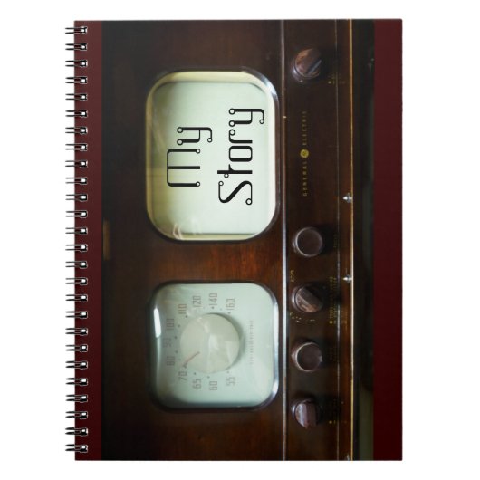 Gepersonaliseerd 1940s Televisie- en radioset Notitieboek (Voorkant)