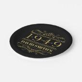 Gepersonaliseerd 1949 70e verjaardag papieren bordje (Gekanteld)