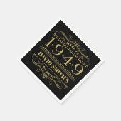 Gepersonaliseerd 1949 70e verjaardag servet (Hoek)