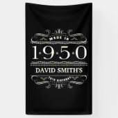 Gepersonaliseerd 1950 70e verjaardag spandoek (Verticaal)