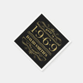 Gepersonaliseerd 1969 50e verjaardag servet (Hoek)