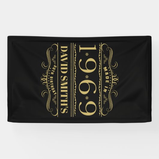 Gepersonaliseerd 1969 50e verjaardag spandoek (Horizontaal)