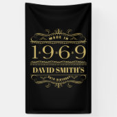 Gepersonaliseerd 1969 50e verjaardag spandoek (Verticaal)