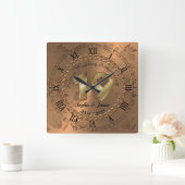 Gepersonaliseerd 19e Bronze Jubileum Gift Idea Vierkante Klok (Huis)