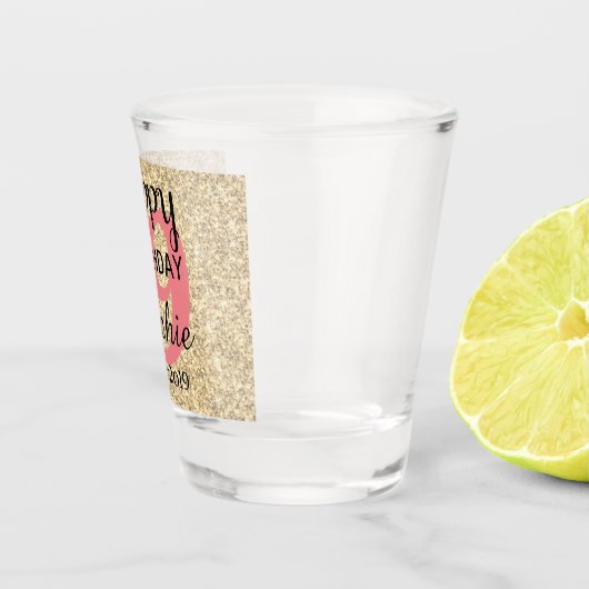 Gepersonaliseerd 19e verjaardag schuimglas shot glas (Rechts)