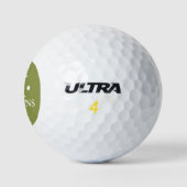 Gepersonaliseerd 1-letter Monogram Olijfgroen Golfballen (Logo)