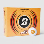 Gepersonaliseerd 1-letter monogram sinaasappel golfballen (Verpakking)