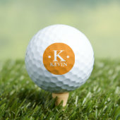 Gepersonaliseerd 1-letter monogram sinaasappel golfballen (Insitu Shirt)