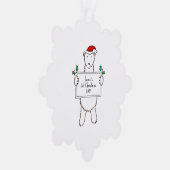 Gepersonaliseerd 1e kerst Polar Beer Ornament Kaart (Rechts)