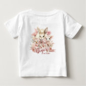Gepersonaliseerd 1e Pasen Baby T-shirt (Achterkant)