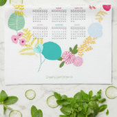 Gepersonaliseerd 2014 Kalender Keuken Towe Theedoek (Gevouwen)