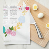Gepersonaliseerd 2014 Kalender Keuken Towe Theedoek (Quarter Fold)