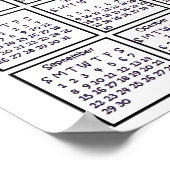 Gepersonaliseerd 2019 Fotokalender Poster (Hoek)