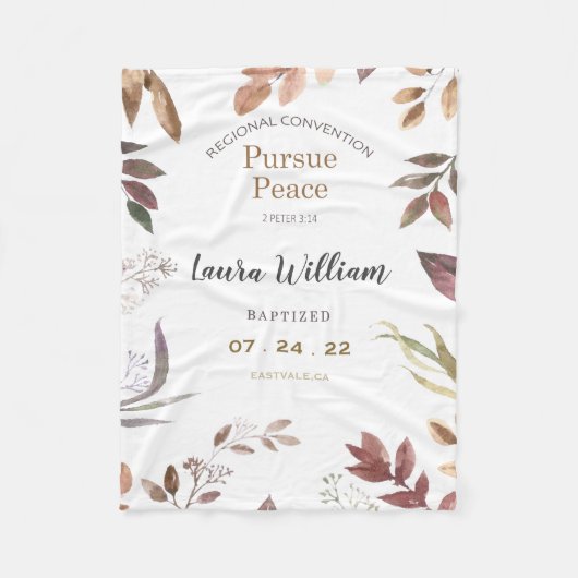 Gepersonaliseerd 2022 JW Conventie Baptism Fleece  (Voorkant)