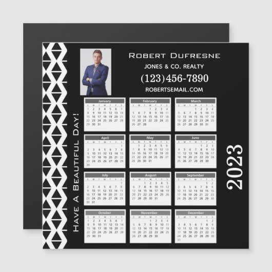 Gepersonaliseerd 2023 voeg Foto of Magnet van de L (Voorkant / Achterkant)