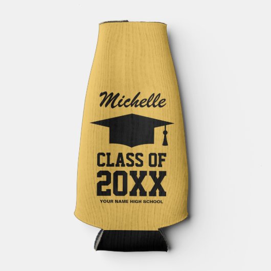 Gepersonaliseerd 2024 afstudeerfeest flesjeskoeler (Voorkant)