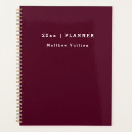 Gepersonaliseerd 2024 Bourgogne Weekly Maandelijks Planner