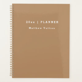 Gepersonaliseerd 2024 Brown Weekly Maandelijks Planner