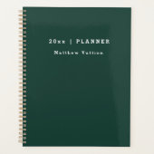 Gepersonaliseerd 2024 Emerald Weekly Maandelijks Planner (Voorkant)