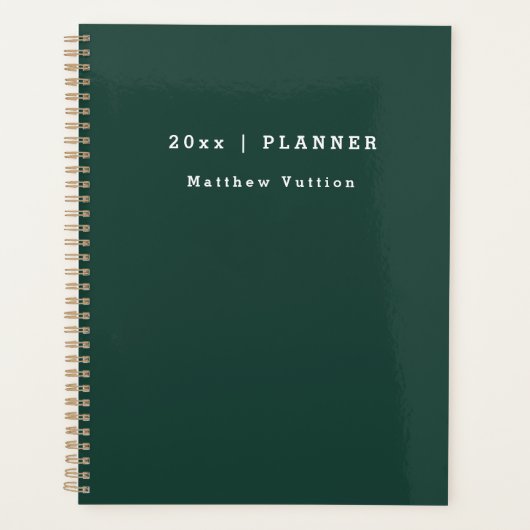 Gepersonaliseerd 2024 Emerald Weekly Maandelijks Planner (Voorkant)
