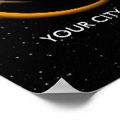 Gepersonaliseerd 2024 Solar Eclipse Souvenir Memen Poster (Hoek)