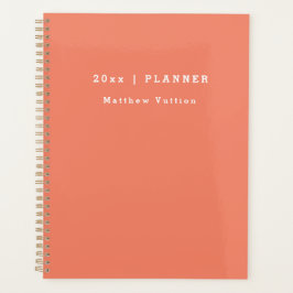 Gepersonaliseerd 2024 Terracotta Weekly Maandelijk Planner