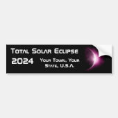 Gepersonaliseerd 2024 Totaal Zonneverduistering So Bumpersticker (Voorkant)