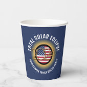 Gepersonaliseerd 2024 TOTAAL ZONSVERDUISTERING USA Papieren Bekers (Achterkant)