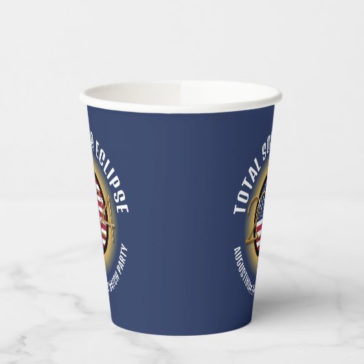 Gepersonaliseerd 2024 TOTAAL ZONSVERDUISTERING USA Papieren Bekers (Links)