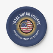 Gepersonaliseerd 2024 TOTAAL ZONSVERDUISTERING USA Papieren Bordje (Voorkant)