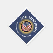 Gepersonaliseerd 2024 TOTAAL ZONSVERDUISTERING USA Servet (Hoek)