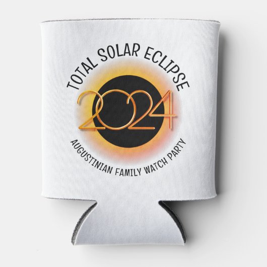 Gepersonaliseerd 2024 TOTALE ZONSVERDUISTERING Blikjeskoeler (Voorkant)