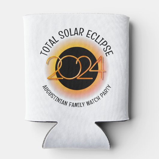Gepersonaliseerd 2024 TOTALE ZONSVERDUISTERING Blikjeskoeler (Achterkant)