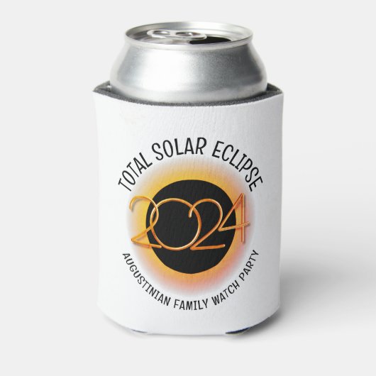 Gepersonaliseerd 2024 TOTALE ZONSVERDUISTERING Blikjeskoeler (Blikje Achterkant)