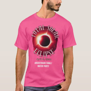 Gepersonaliseerd 2024 TOTALE ZONSVERDUISTERING Fam T-shirt