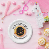 Gepersonaliseerd 2024 TOTALE ZONSVERDUISTERING Papieren Bordje (Feest)