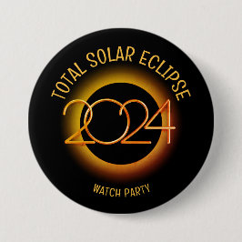 Gepersonaliseerd 2024 TOTALE ZONSVERDUISTERING Ronde Button 7,6 Cm