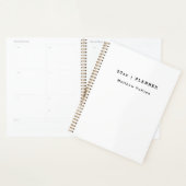Gepersonaliseerd 2024 White Weekly Maandelijks Planner (Display)