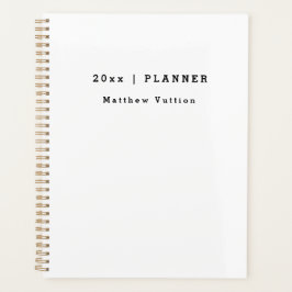 Gepersonaliseerd 2024 White Weekly Maandelijks Planner