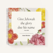 Gepersonaliseerd 2025 JW Jaar Tekst Psalm 96:8 Notitieboek (Voorkant)