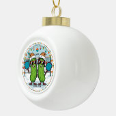 Gepersonaliseerd 2025 Pickleball kerstornament Keramische Bal Ornament (Rechts)