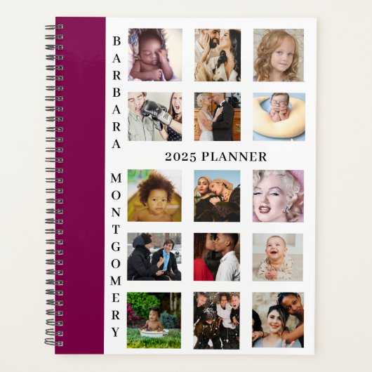 Gepersonaliseerd 2025 Planner Boek, 15 van uw Afbe (Voorkant)